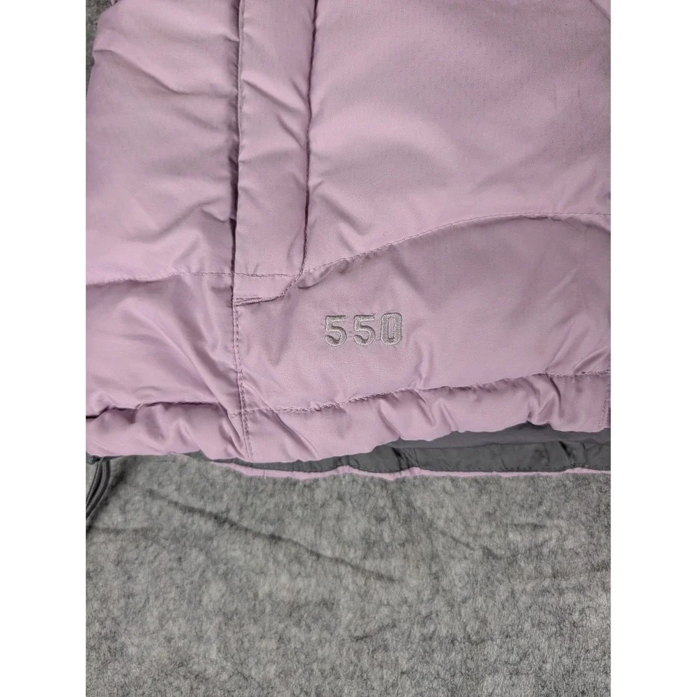 The North Face 550 Pink Puffer Vest Girls‎ M Lightweight Insulated Full Zip